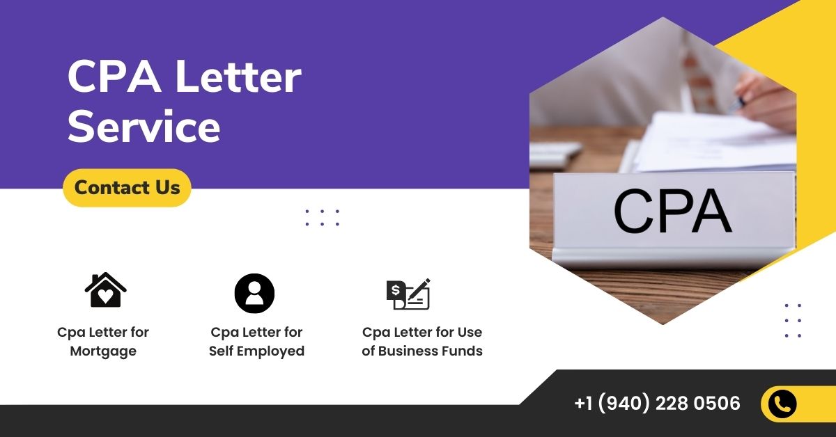 CPA Verification letter, cpa letter for business funds, cpa letter for self-employed mortgage, cpa letter for apartment, cpa letter for rent, cpa letter for home loan, cpa letter for non profit organization, cpa letter for non resident